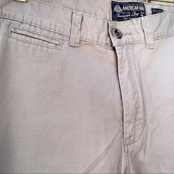 American Rag Grey Cotton Slim Straight Pants | 32 - Picture 2 of 6